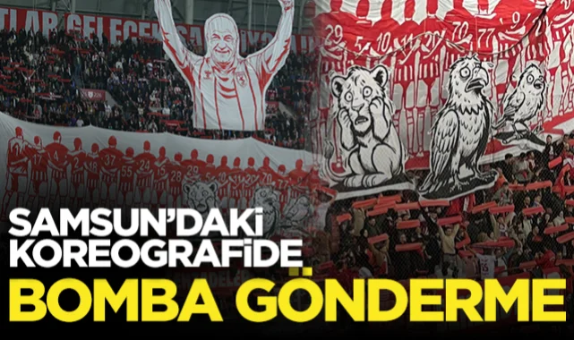 Samsunspor Taraftarından Galatasaray Maçında Mükemmel Koreografi
