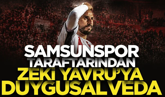 Samsunspor taraftarından Zeki Yavru'ya duygusal veda!