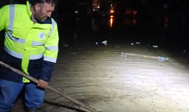SASKİ Havza'da teyakkuzda: Ekipler sabaha kadar aralıksız görev yaptı