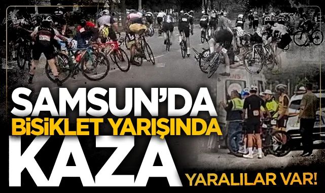 Uluslararası Samsun Gran Fondo Yarışında korkutan kaza: 2 yaralı