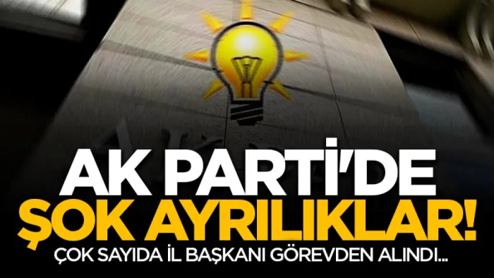AK Parti'de şok ayrılıklar! Adana, Diyarbakır, Giresun ve Siirt il başkanları görevden alındı