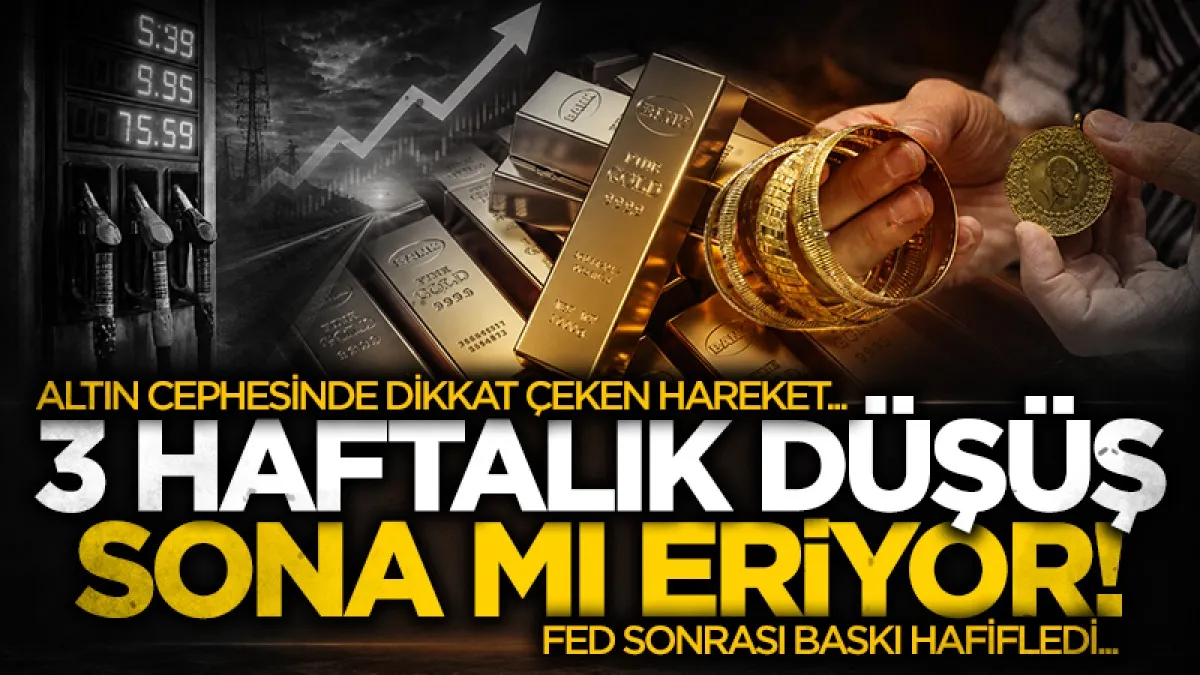 Altın yeniden yükseliş sinyali verdi! 3 haftalık düşüş sona mı eriyor?