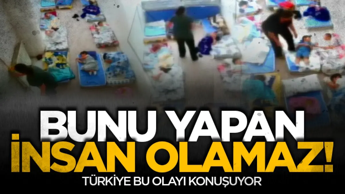 Anaokulunda dehşet görüntüler: Çocukları sopayla uyutmaya çalıştı!