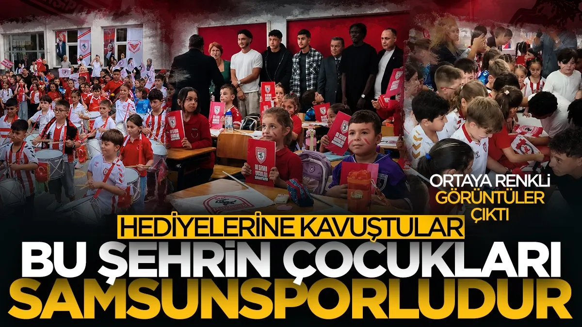 Hediyelerine kavuştular! Bu şehrin çocukları Samsunsporludur