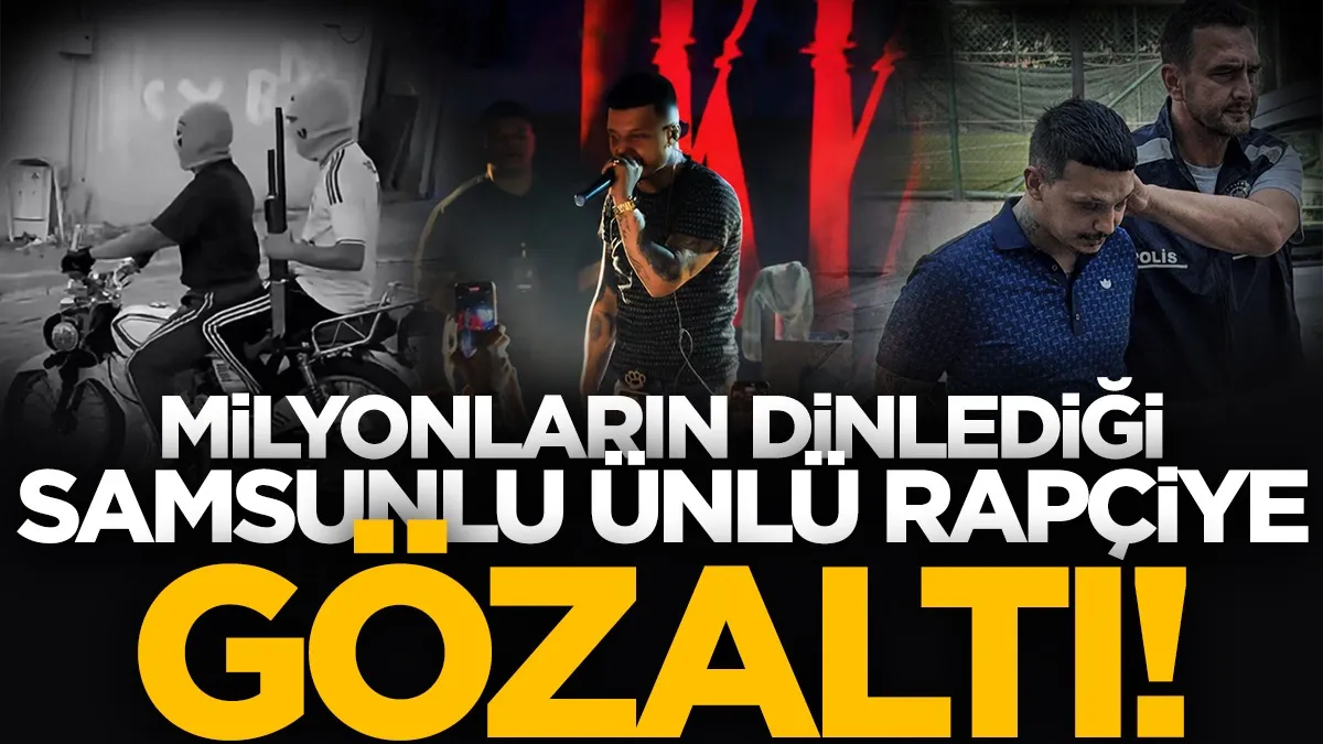Milyonların dinlediği Samsunlu ünlü rapçiye gözaltı! Klip çekiminde...