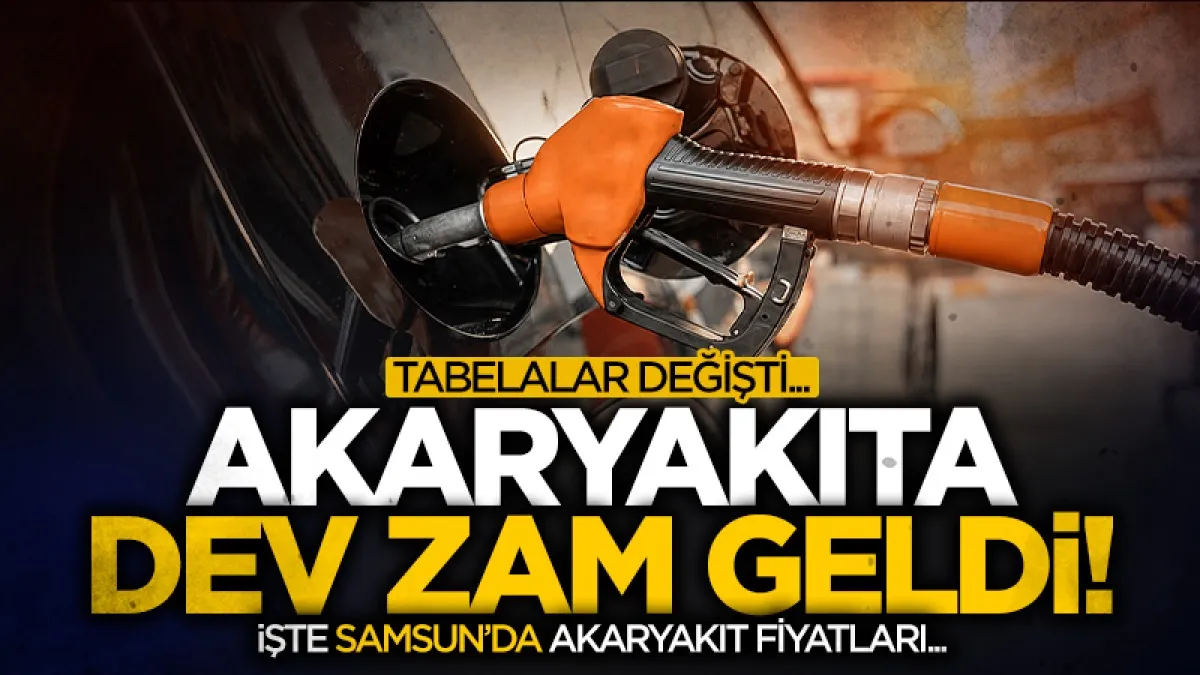 Motorine 6,62 TL zam geldi: Samsun’da fiyatlar 96 TL’yi aştı