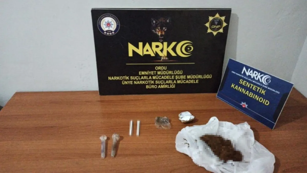 Ordu'da narkotik ekiplerinden uyuşturucu operasyonu