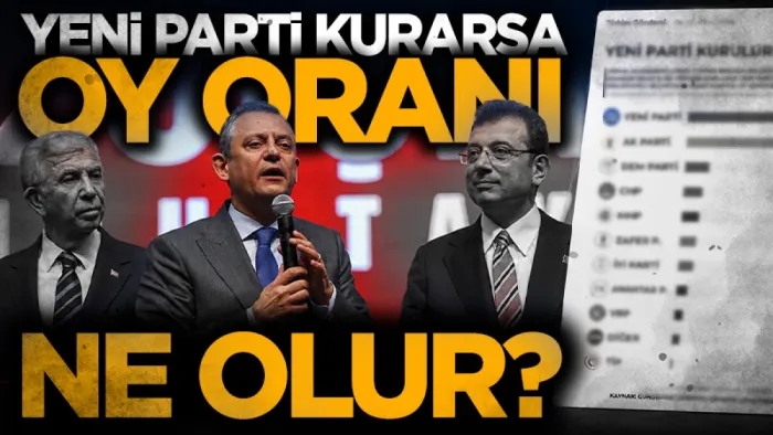 Özgür Özel CHP'den ayrılıp yeni parti kurarsa oy oranı ne olur ?