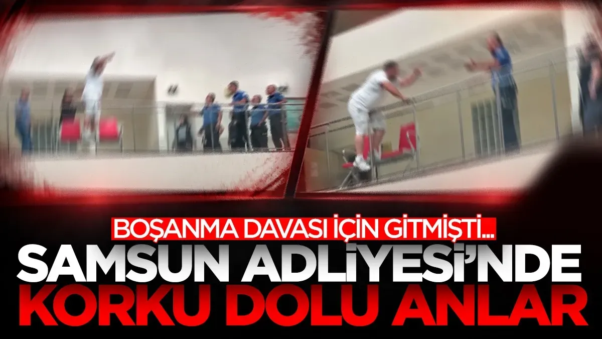 Samsun Adliyesi’nde hareketli anlar! Boşanma süreci nedeniyle bunalıma girdi, adliye koridorunda intihara kalkıştı