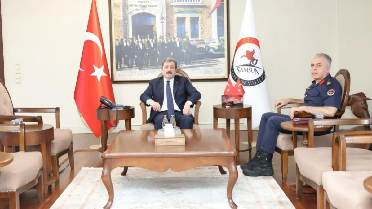 Samsun İl Jandarma Komutanı Yakın göreve başladı!  ilk ziyaret Vali Tavlı'ya