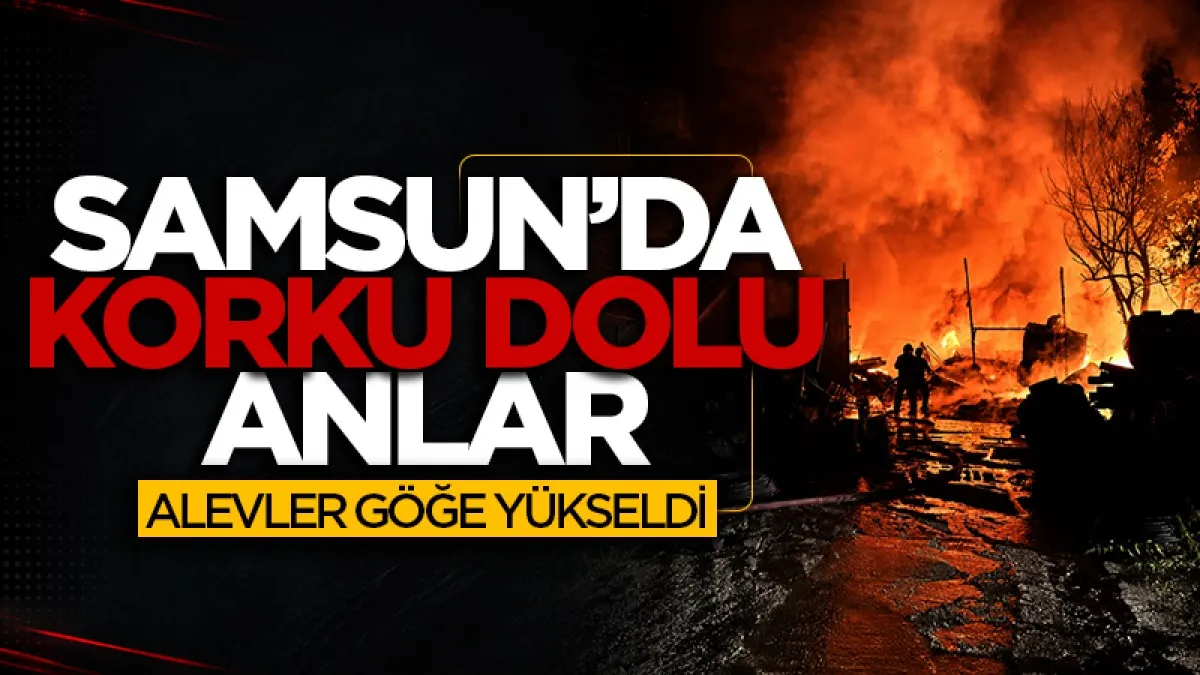 Samsun Salıpazarı’nda inşaat deposunda yangın