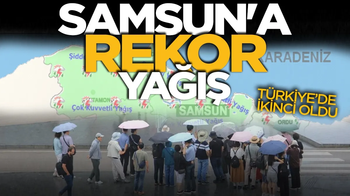 Samsun'a rekor yağış düştü: Türkiye'de ikinci oldu