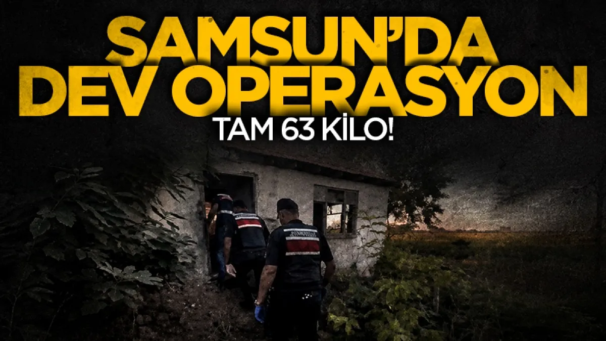 Samsun'da 63 kilo kubar esrar ele geçirildi