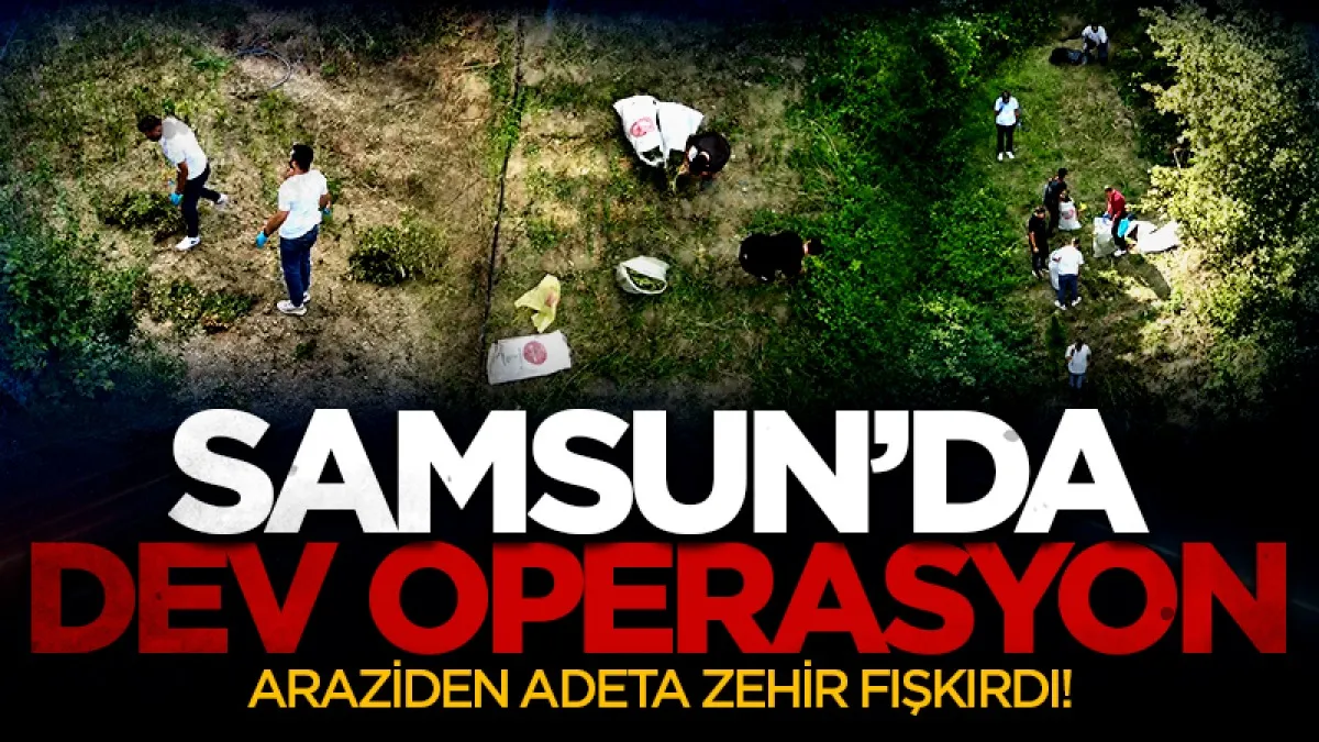 Samsun'da dev operasyon: Araziden adeta zehir fışkırdı