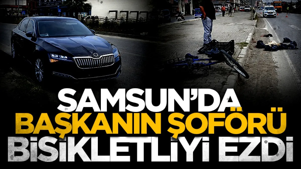 Samsun'da Erfelek Belediye Başkanı'nın makam aracının çarptığı bisikletli yaralandı