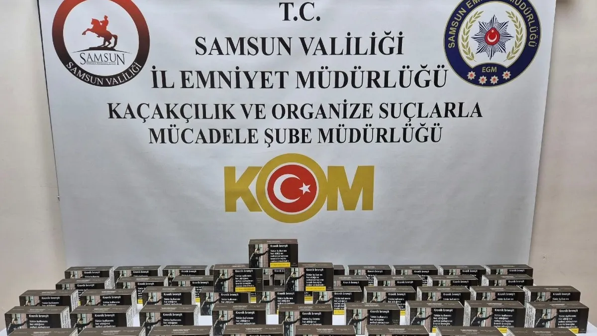 Samsun’da kaçakçılık operasyonu: 10 bin doldurulmuş makaron ele geçirildi