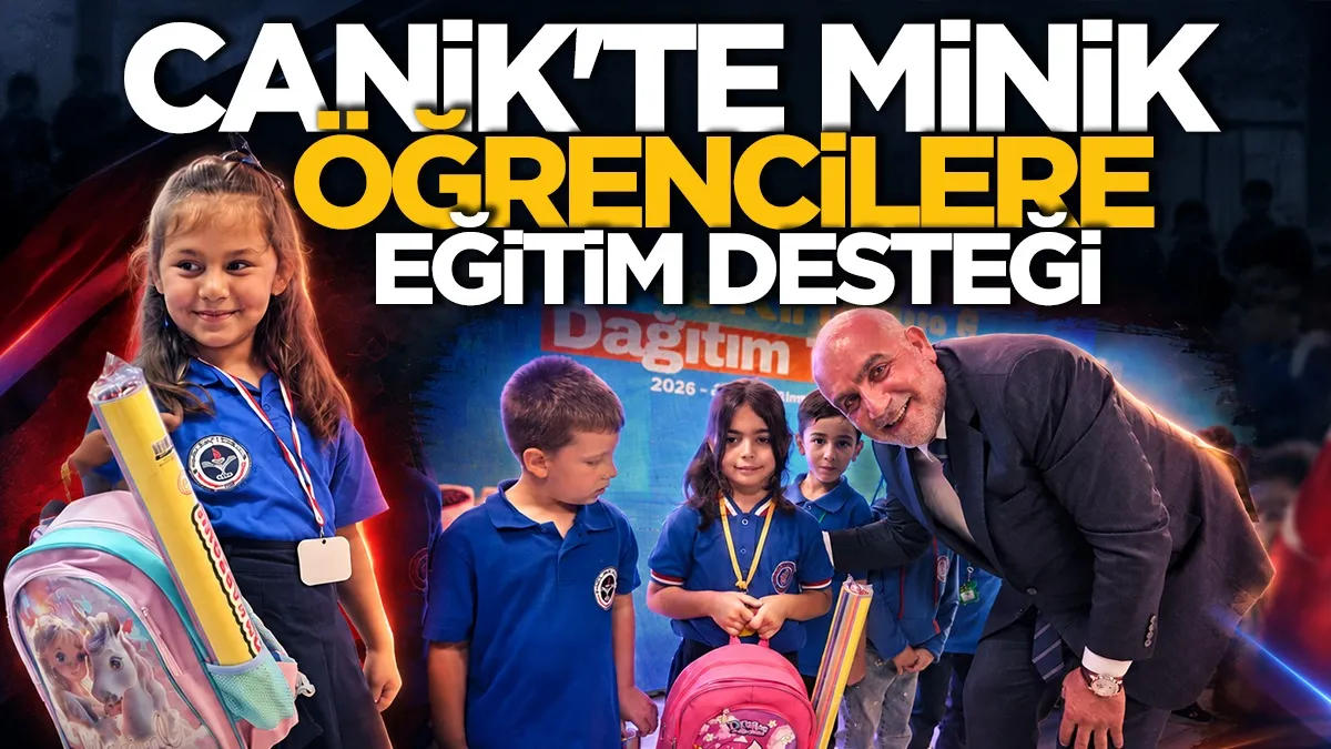 Samsun’da örnek uygulama: Canik’te minik öğrencilere eğitim desteği