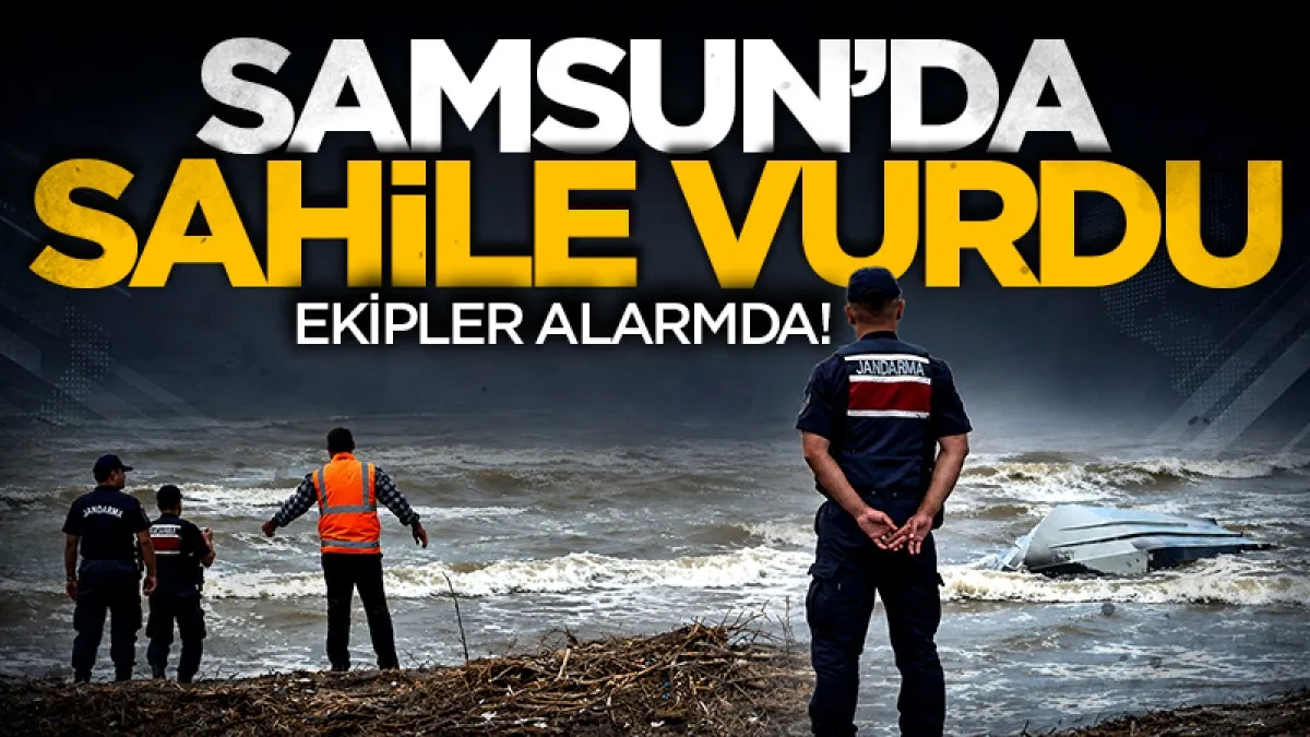Samsun'da sahile vurmuş insansız deniz aracı bulundu