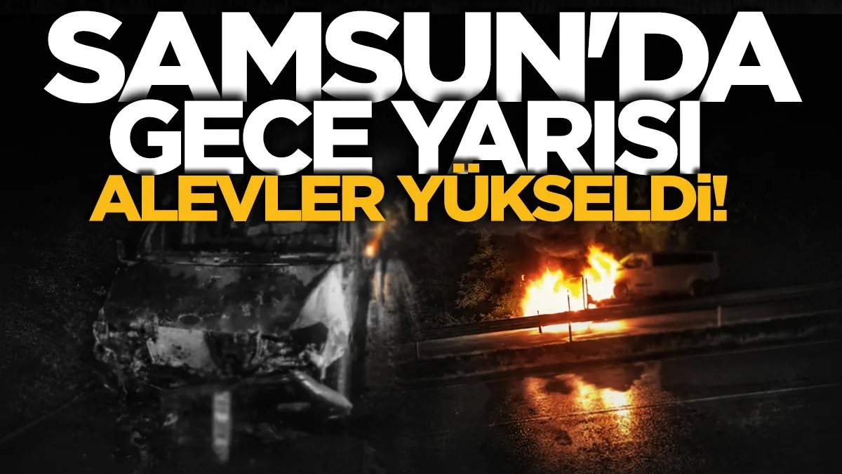 Samsun’da seyir halindeki çekici alevlere teslim oldu
