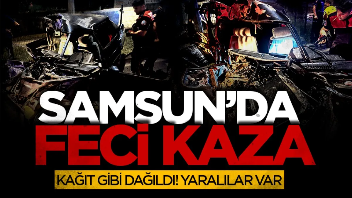 Samsun'da Tofaş park halindeki araçlara çarptı: 2'si ağır 3 yaralı