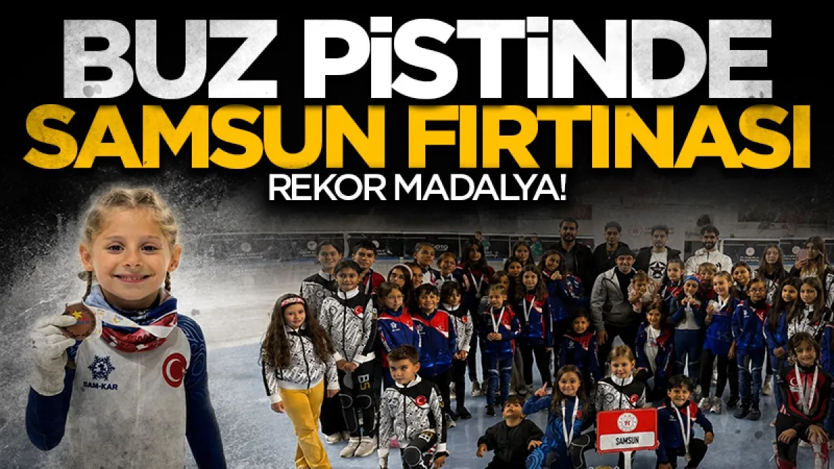 Samsunlu buz pateni sporcularından büyük başarı! Türkiye Şampiyonası’nda 25 madalya