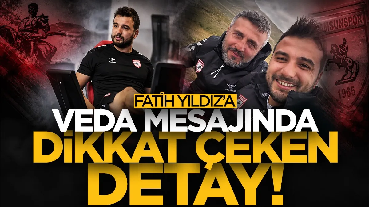 Samsunspor’da Fatih Yıldız'a dikkat çeken veda: Ali Cengiz oyunlarına karşı dik durdun!