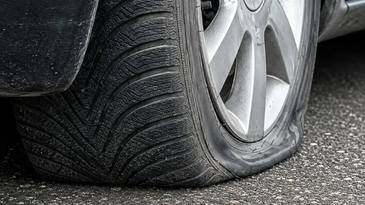 Trafikte lastik patlattı! 182 bin lira ceza yedi