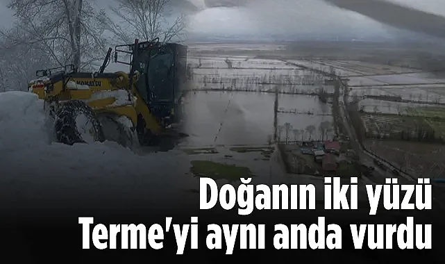 Terme'de Sağanak ve Kar Esareti: Tarım Arazileri Su Altında