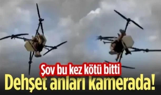 Samsun'da Dron Şovu Bu Kez Kötü Bitti! Dehşet Anları Kamerada...