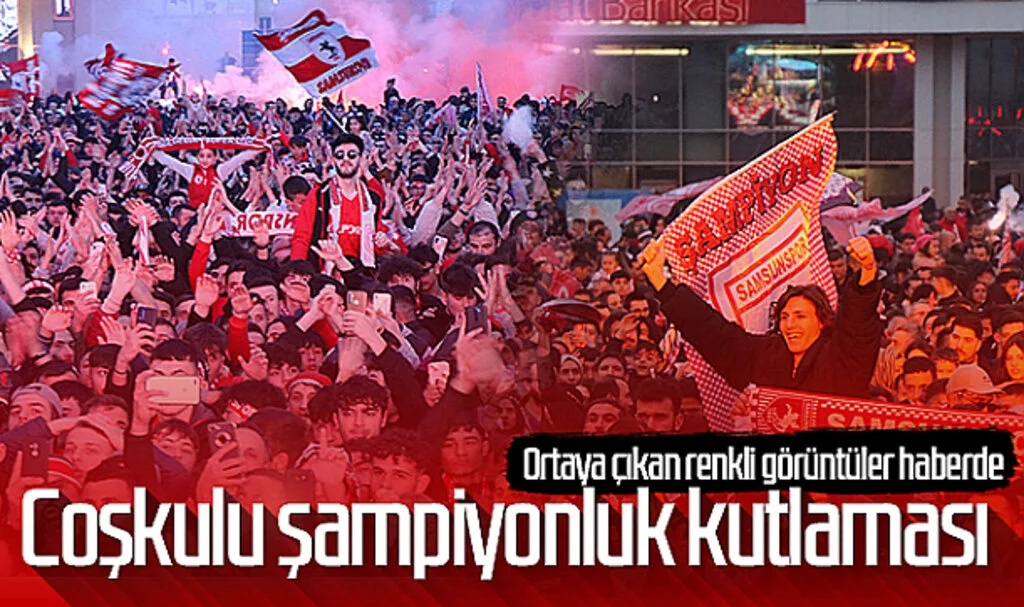 Samsunspor'dan Coşkulu Şampiyonluk Kutlaması