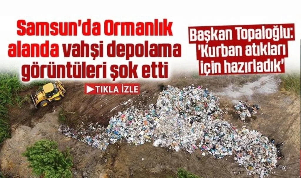 Ormanlık alanda vahşi depolama görüntüleri şok etti!
