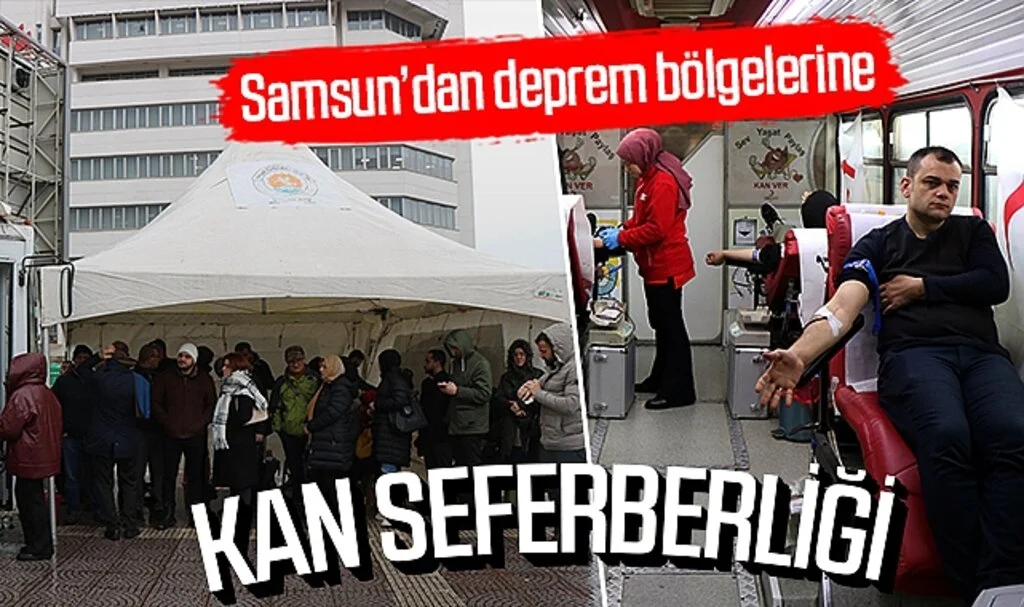 Samsun'dan Deprem Bölgelerine Kan Seferberliği