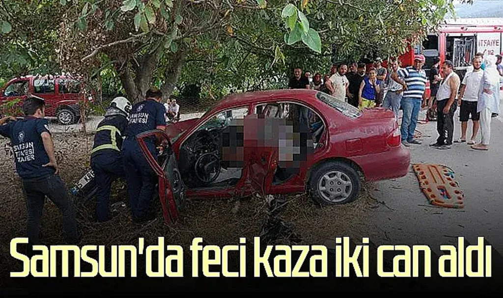 Samsun'da feci kaza iki can aldı 