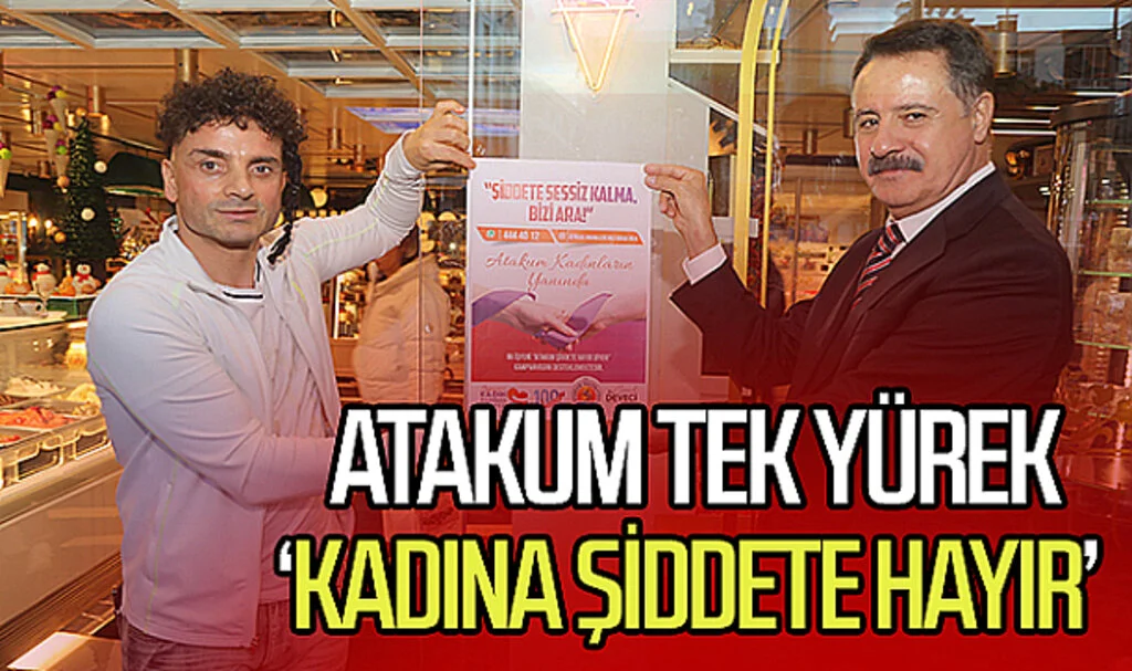 Atakum, tek yürek "Kadına Şiddete Hayır" dedi