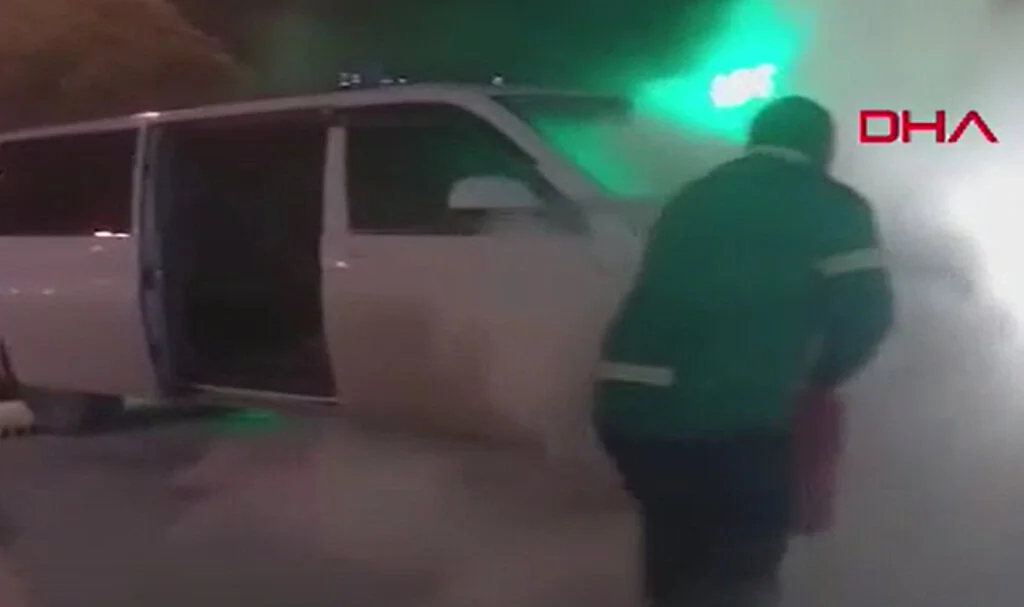 Samsun'da Akaryakıt İstasyonunda Yangın Paniği