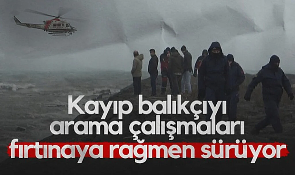 Samsun'da Kayıp Balıkçıyı Arama Çalışmaları Fırtınaya Rağmen Sürüyor