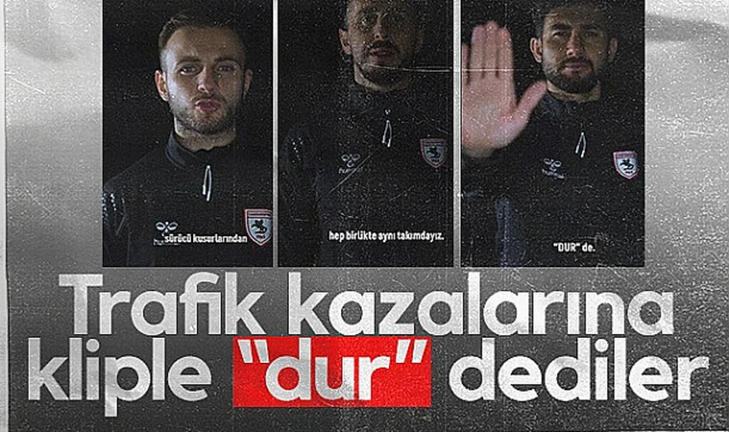 Samsunsporlu Futbolculardan Trafik Kazalarına Kliple "Dur" Çağrısı