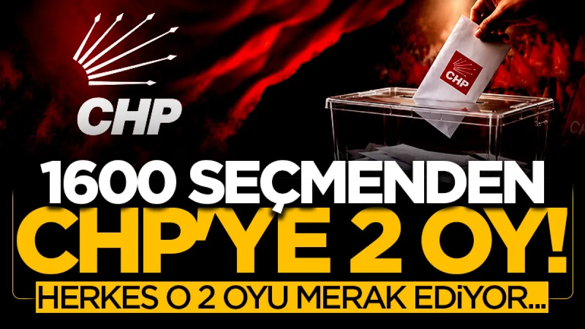 1600 seçmenden CHP'ye 2 oy! Herkes o 2 oyu merak ediyor...