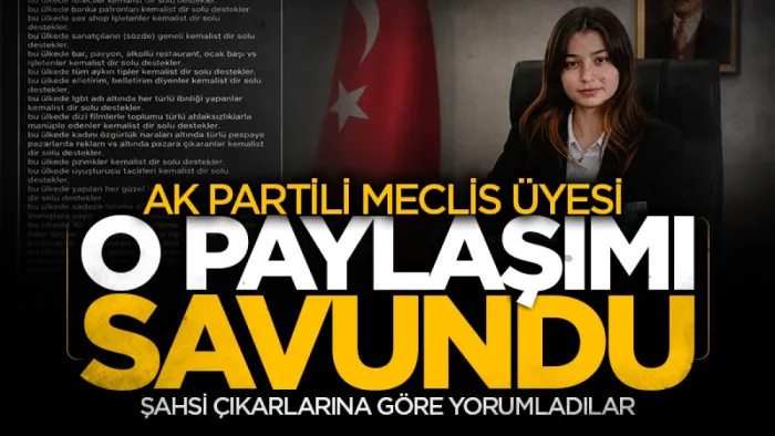 AK Parti Terme Belediye Meclis Üyesi Rümeysa Eker'den tartışmalı paylaşım açıklaması