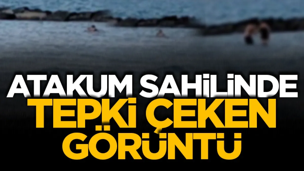 Atakum sahilinde tepki çeken görüntü