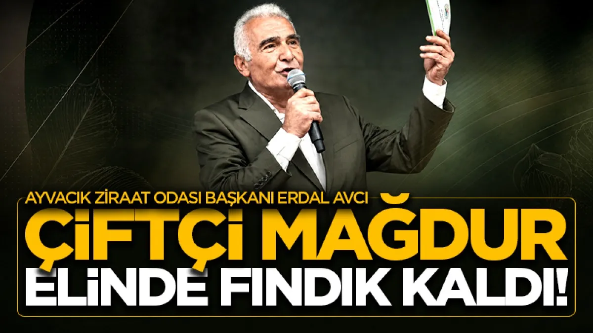 Ayvacık Ziraat Odası Başkanı Erdal Avcı: Çiftçi mağdur elinde fındık kaldı!