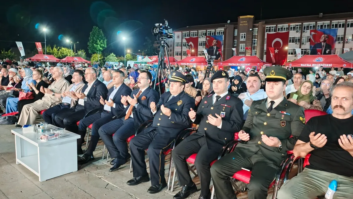 Bafra tek yürek oldu: 15 Temmuz Demokrasi ve Millî Birlik Günü'nde anlamlı anma