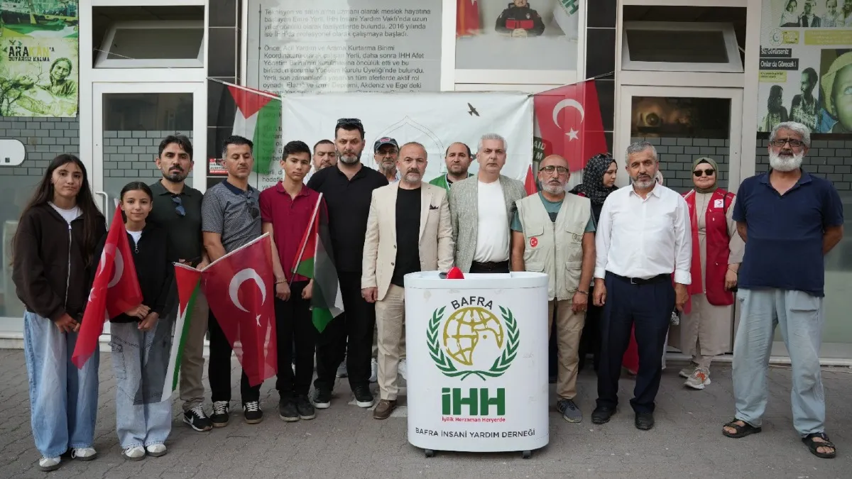 Bafra'da Gazze Konvoyu için basın açıklaması