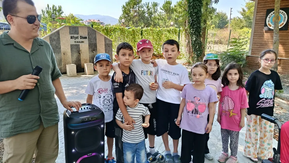 Bafra'da görme engelliler piknikte buluştu