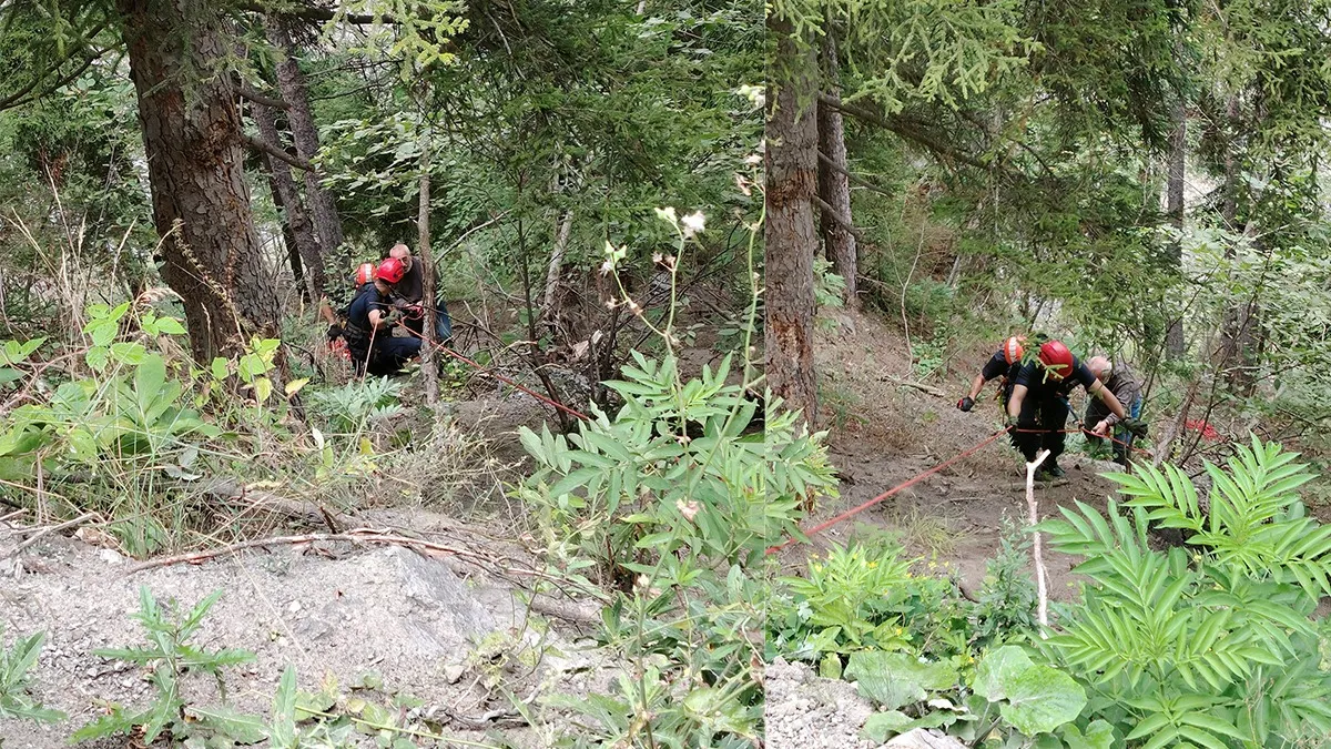 Biri ağaçtan, diğeri uçurumdan düştü: 2 yaralı kurtarıldı