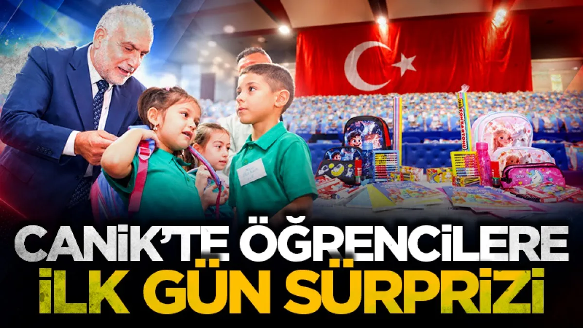 Canik Belediye Başkanı İbrahim Sandıkçı’dan öğrencilere ilk gün sürprizi