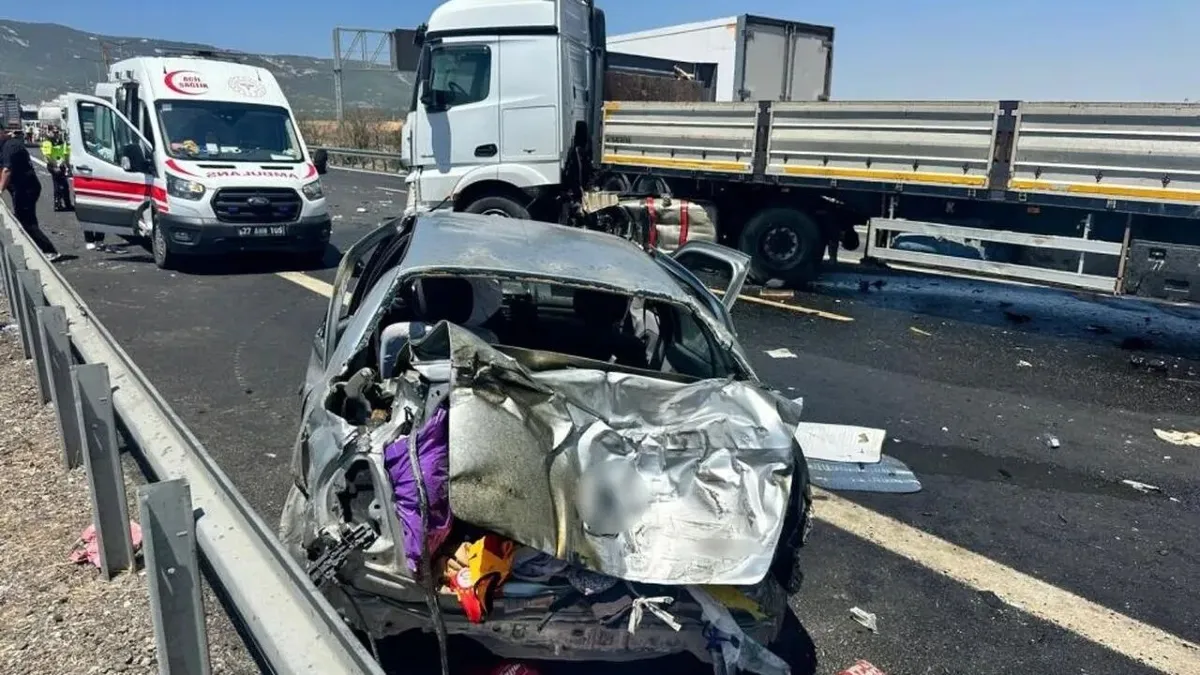 Gaziantep TAG otoyolu’nda feci kaza: 2 ölü, 5 yaralı