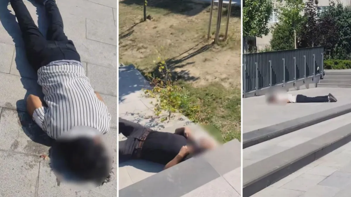 Gaziosmanpaşa Meydanı’nda 3 kişi baygın halde görüntülendi