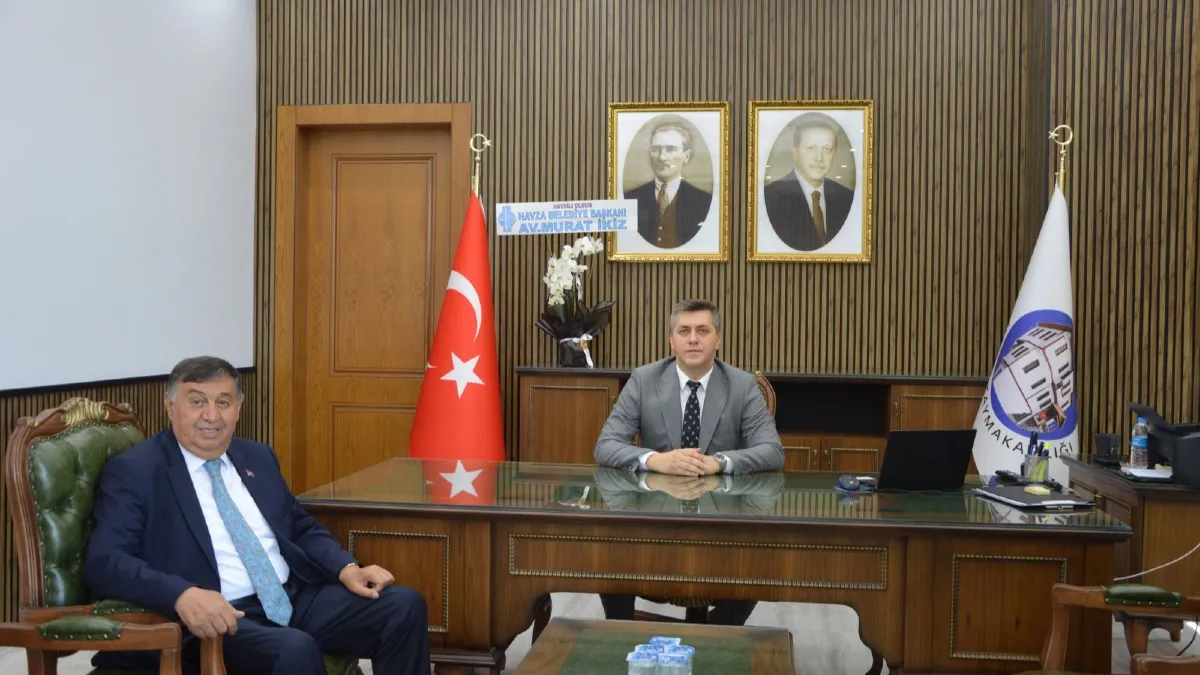 Havza Belediye Başkanı Murat İkiz'den Kaymakam Samet Serin'e ziyaret