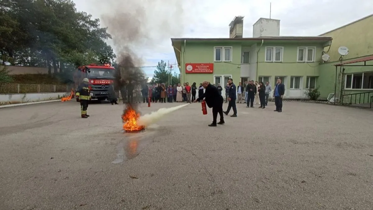 Havza’da engelli bireyler ve personele yangın eğitimi
